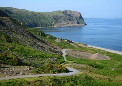 The Wales Coastal Path at Nant Gwrtheryn path from the village to the beach