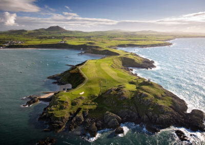 Aerial view of golf Course on PorthDinllaen Llyn Peninsula Nefyn & District Golf Club North Golf Activities Sports