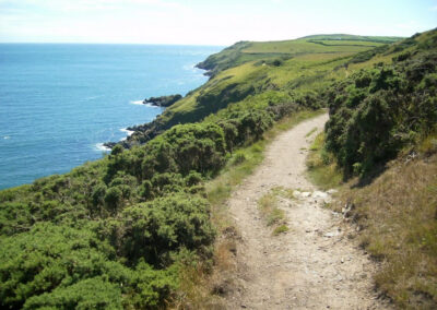 A view of the Wales Coast Path along coast to Pen y Cil beach Llyn Peninsula North Wales